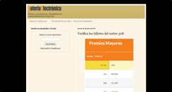 Desktop Screenshot of loteriaelectronicapr.net